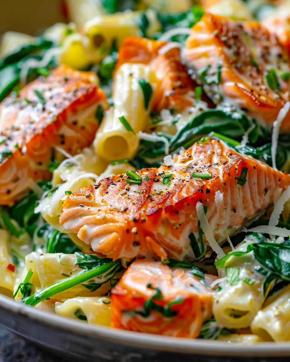Salmon Spinach Pasta Dish: A Simple and Delicious Weeknight Treat