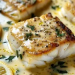 Baked Cod in Coconut Lemon Cream Sauce