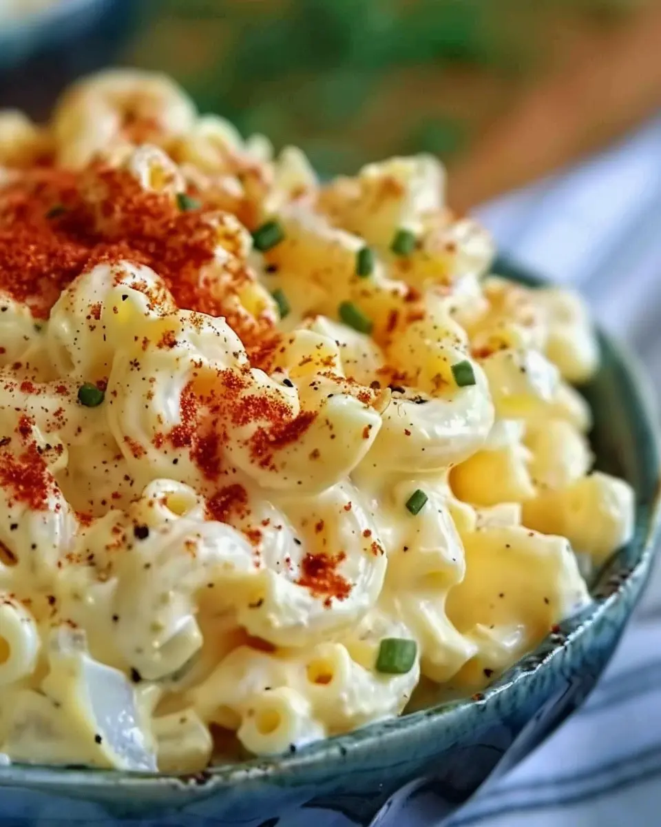 Deviled Egg Macaroni Salad with Turkey Bacon: The Best Twist on a Classic