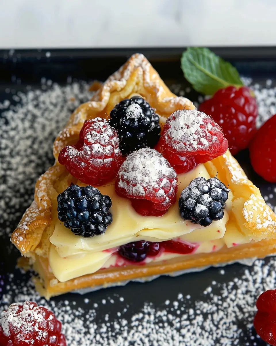 Berry custard pastry delight: An easy homemade treat for all