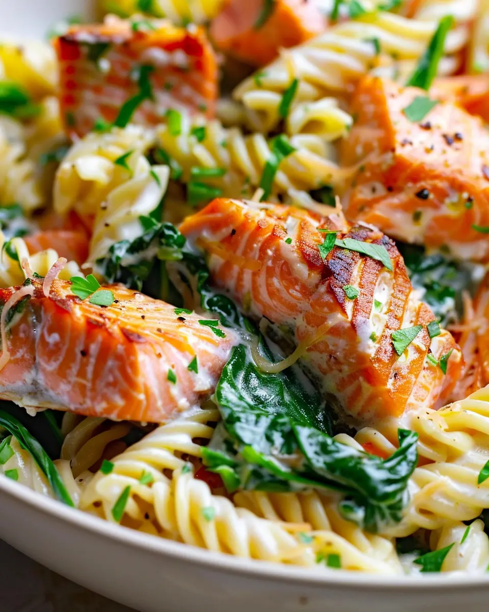 Salmon Spinach Pasta Dish: Easy Recipe for a Healthy Meal