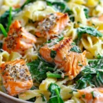 Salmon Spinach Pasta Dish
