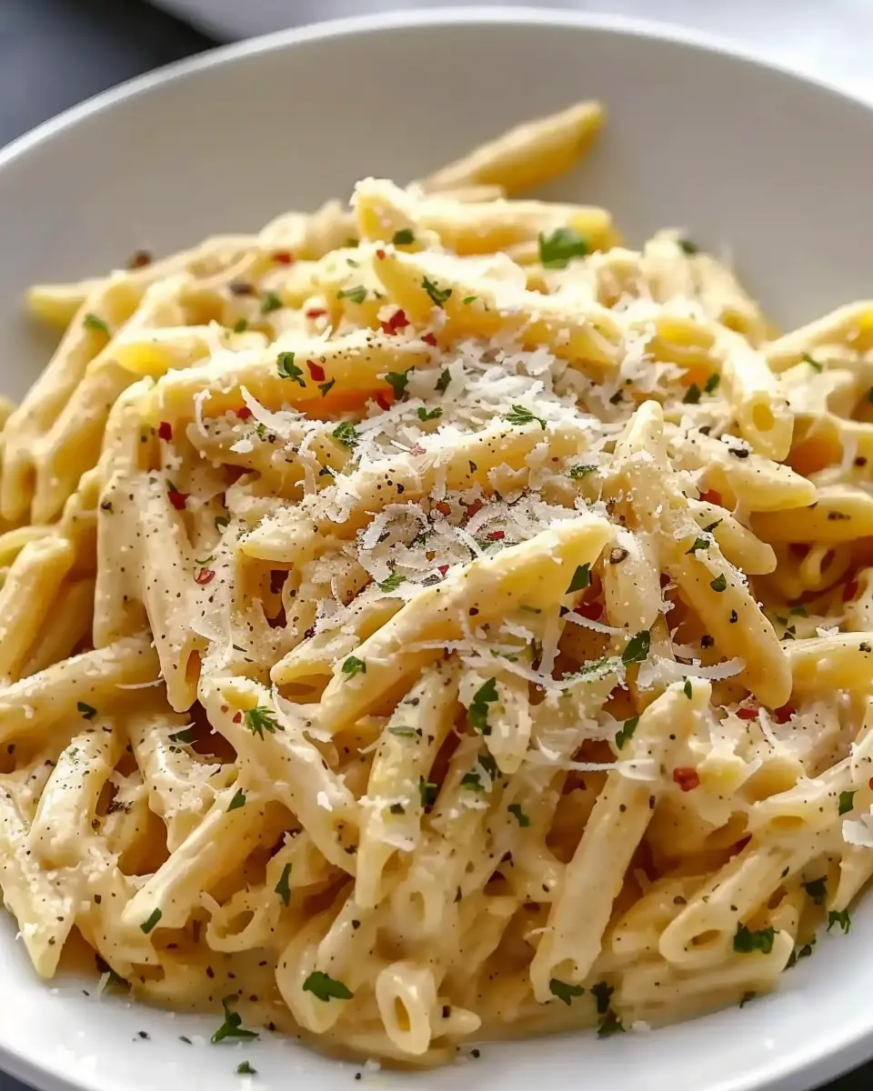 One Pot Creamy Garlic Pasta: Easy Recipe with Turkey Bacon Delights