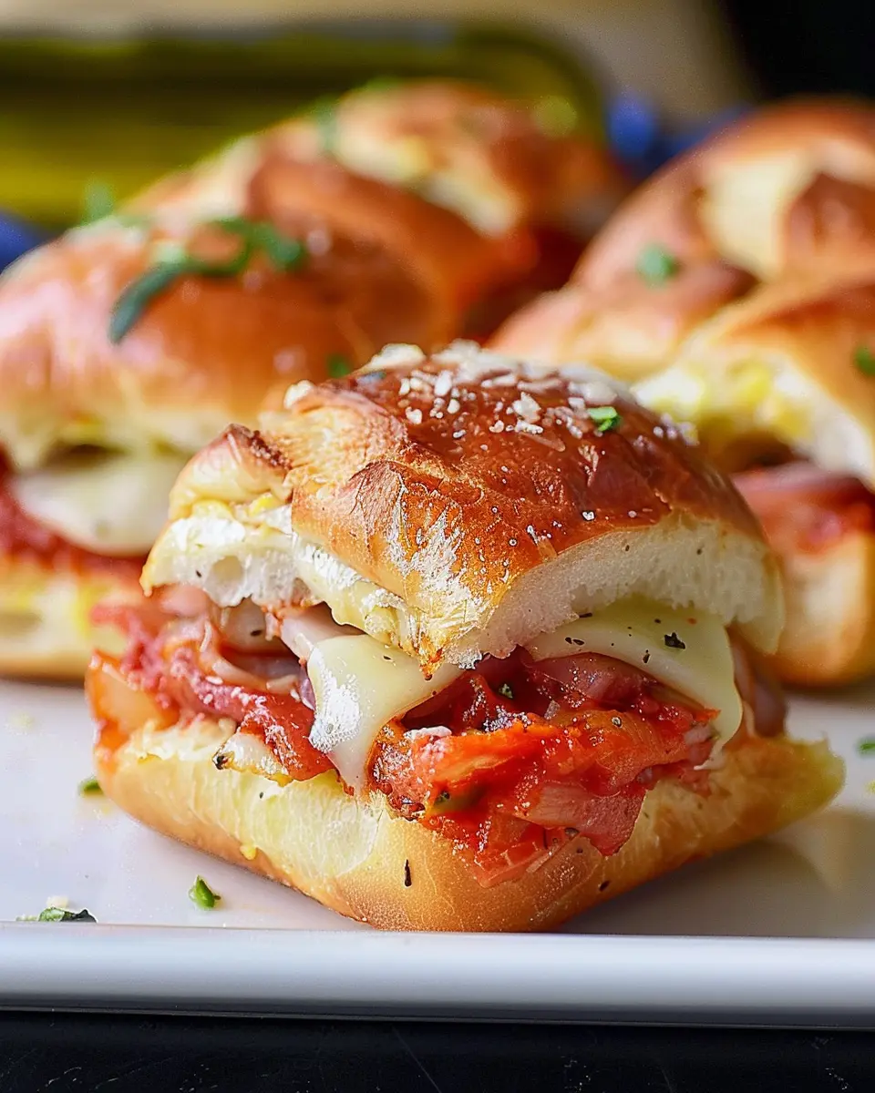 Hot Italian Sub Sliders: Indulgent Turkey Bacon &amp; Chicken Ham Delight