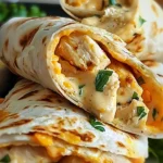 Cheesy Chicken Garlic Wraps