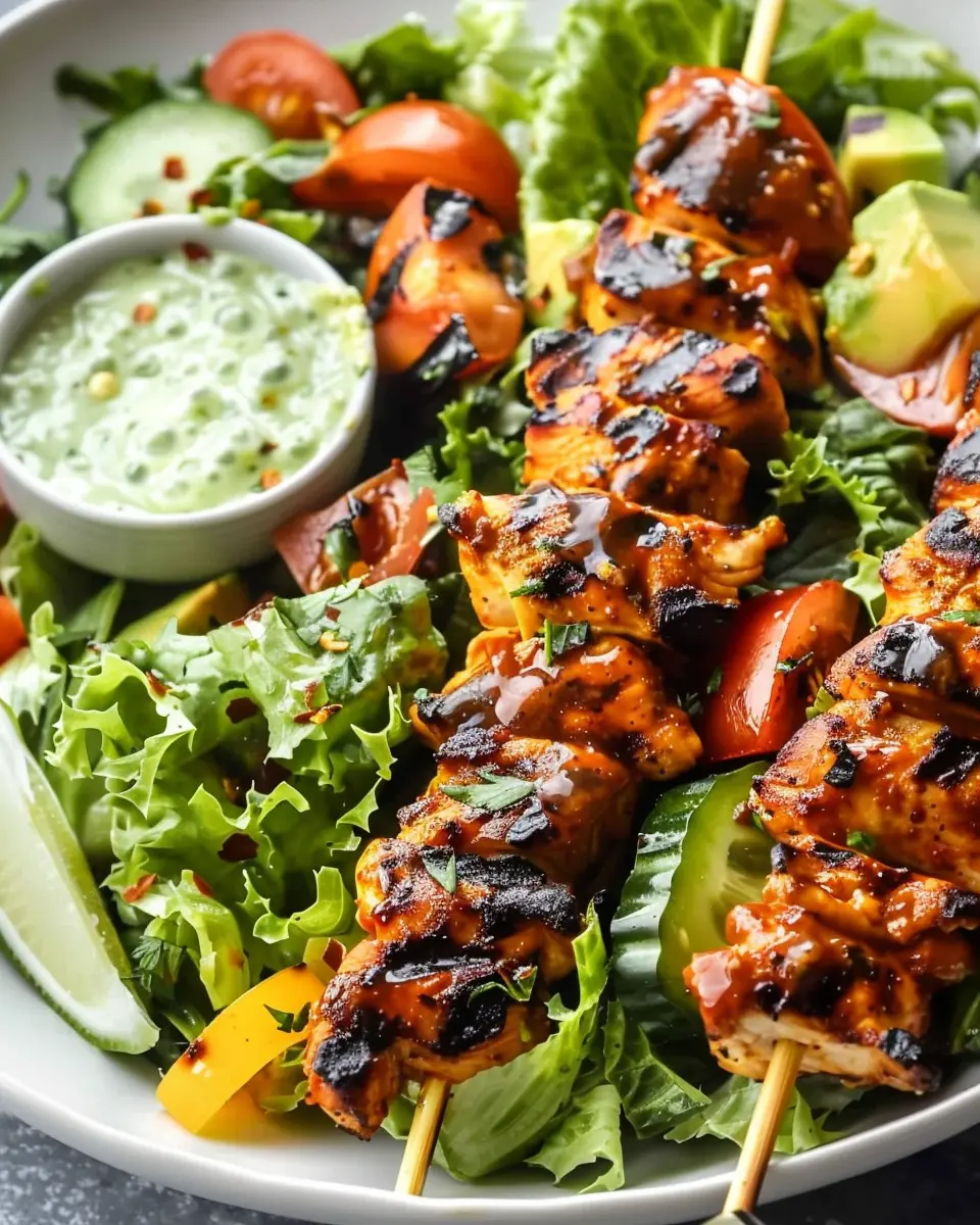 BBQ Chicken Skewer Salad: Easy and Flavorful Weeknight Delight