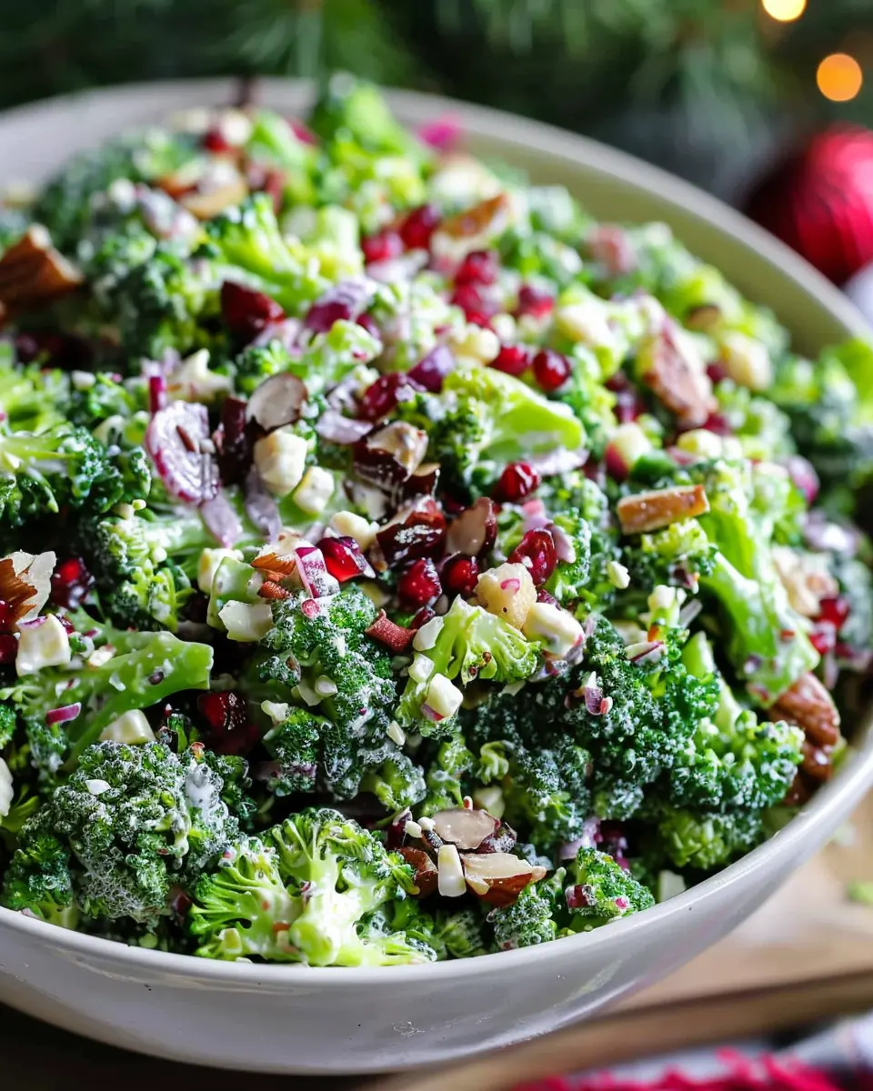 Best Broccoli Salad Recipe with Turkey Bacon and Chicken Ham