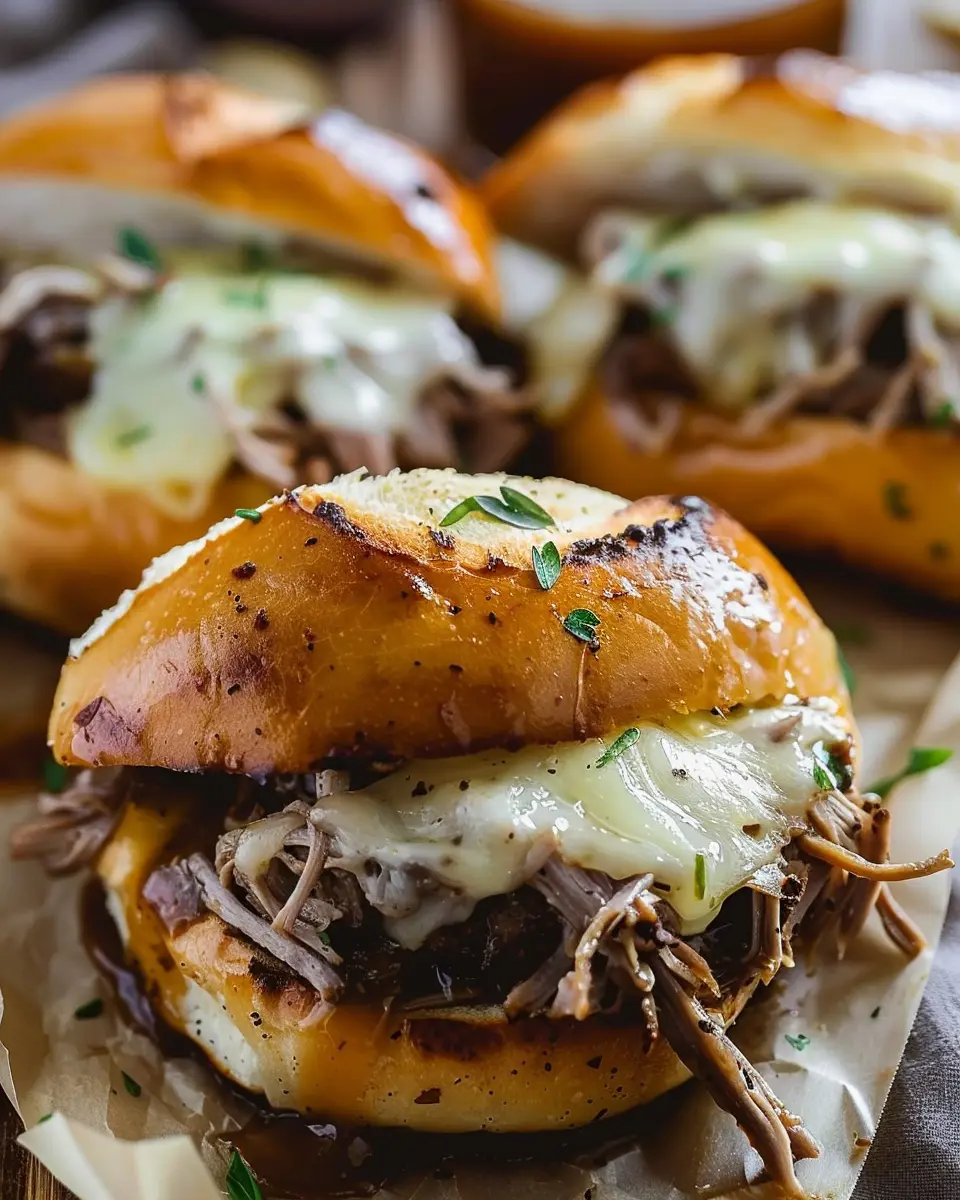 Crockpot French Dip Sandwiches: Easy Recipe with Turkey Bacon