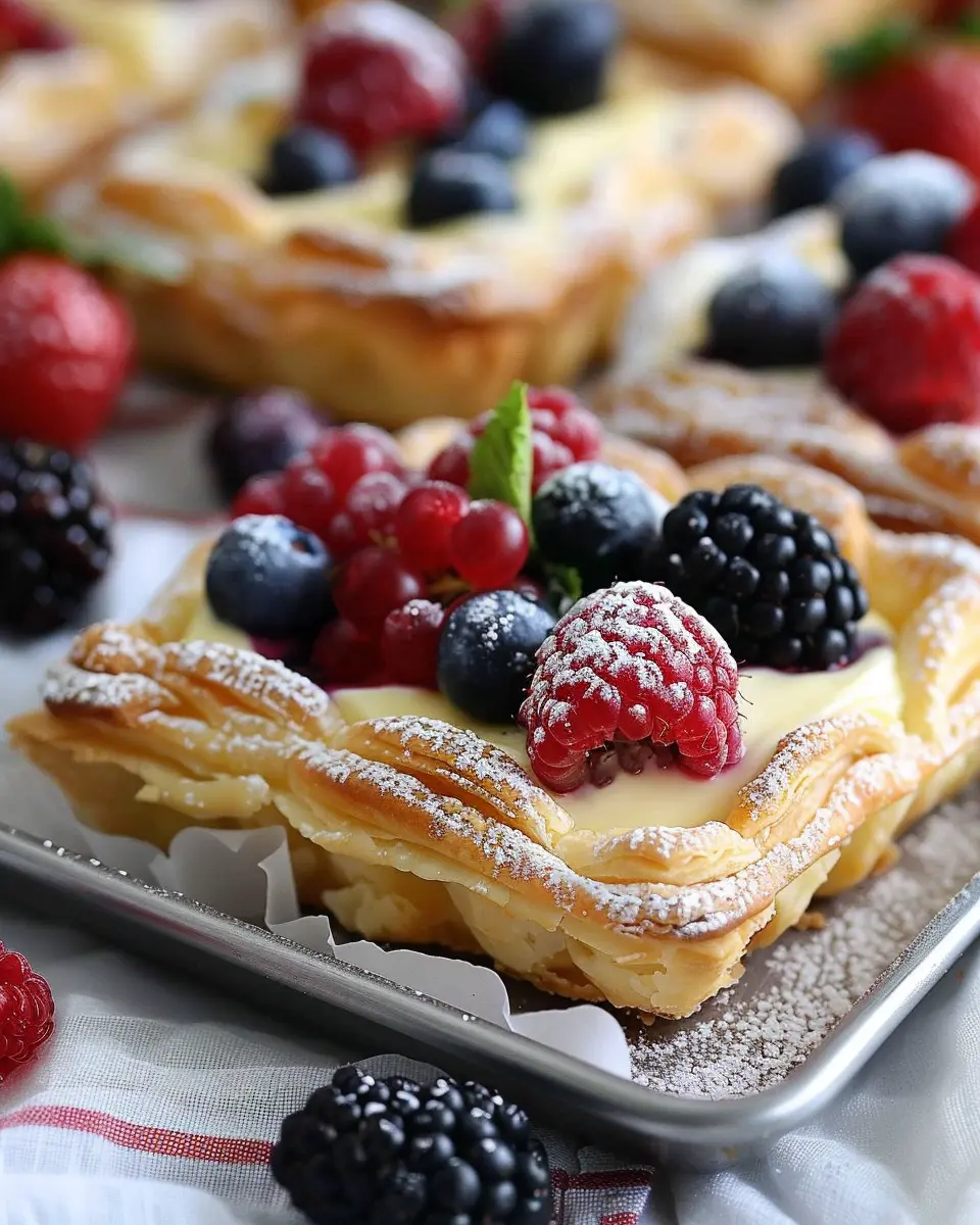 Berry custard pastries: easy indulgence for homemade delight